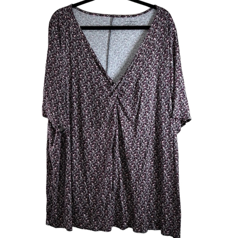 Lane Bryant Floral V-Neck Top, Women's 22/24